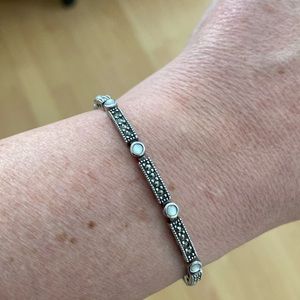 Sterling silver & Marcasite ring and bracelet